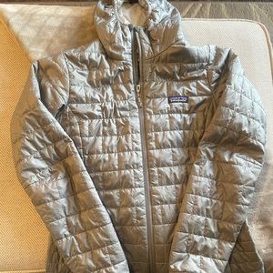 Womens Patagonia Nano Puff Hoody, Grey Medium